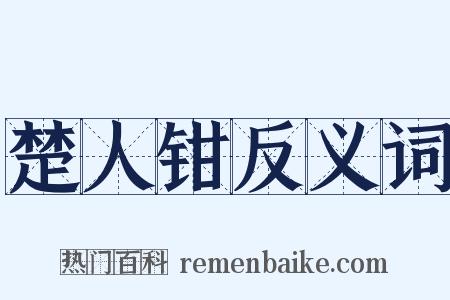 楚人钳反义词是什么意思的图片